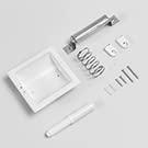 Recessed Toilet Paper Holder White - Bathroom Toilet Tissue Holder Wall Mount Recessed Toilet Paper Roll Holder Stainless Steel - color: White, size: Recessed