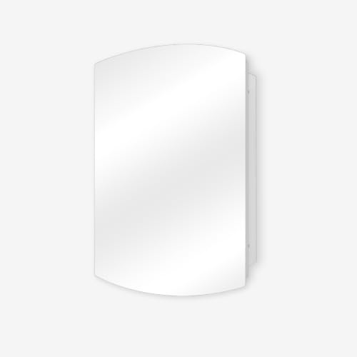 16x26 Inch Medicine Cabinet with Mirror, Arched Metal Frameless Wall Cabinet with Mirror, Surface Mount or Recessed Medicine Cabinet for Bathroom,Bathroom Mirror with Storage - size: CM1015-1626