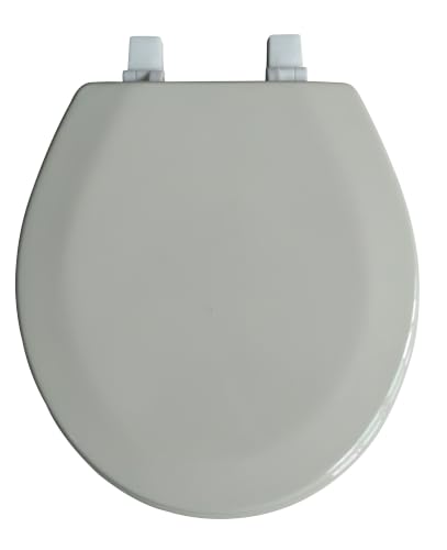American Dream 17" MDF Toilet Seat – Beige Finish, Durable Medium-Density Fiberboard Construction with Easy-Install Hardware and Standard Round Fit - color: Beige