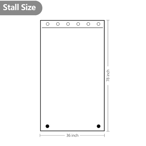 Seenus Charcoal Grey Fabric Stall Shower Curtain Liner 36 x 78 inch, Waterproof Cloth Shower Liner Washable with 2 Large Magnets, Narrow Bathroom Shower Curtain for Single Stall - color: Charcoal Grey, size: 36"W x 78"L (Pack of 1)