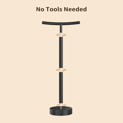 Hand Towel Holder Stand with Weighted Base Matte Black, 17.7" Height | Stainless Steel,Bathroom & Kitchen, Freestanding T-Shape Towel Rack - size: 17.7" Height