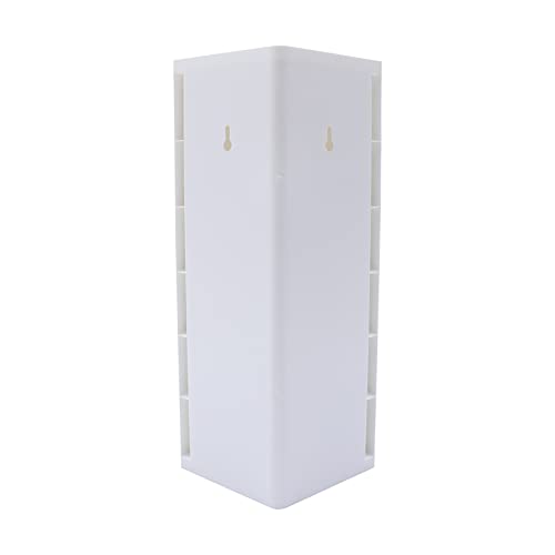 3 Tier Corner Shelf Stand, Cosmetic Skincare Organizer for Bathroom & Vanity, Tabletop Storage Rack Cabinet for Small Space, Waterproof Stand with 360° Rotating Door, 8 x 8 x 23.6 in, White