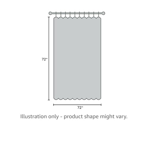 UFRIDAY 72 by 72 Inches Shower Curtain Dark Grey and White Color, Fashion Shower Curtain Liner - color: Dark Gray, size: 72"W x 72"L (Pack of 1)