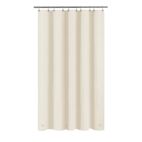 Barossa Design 54W x 78H Stall Shower Curtain Liner Beige | Waterproof PEVA, 3 Bottom Magnets, Metal Grommets, Lightweight Plastic Shower Liner 54x78 Inches for Bathroom Stall - color: Beige, size: 54"W x 78"L (Pack of 1)