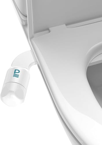Ultra-Slim Bidet Attachment for Toilet - Dual Nozzle with Adjustable Cold Water Pressure for Frontal/Rear Wash & Self-Cleaning, Hygienic Bidets for Existing Toilets, White - color: White Chrome