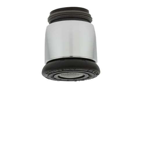 Duo Flow Faucet Aerator Push/Pull Spray Stream low flow to Soft White full flow Dual, Chrome Attachment Kitchen Bathroom (0.5/1.5 gpm)