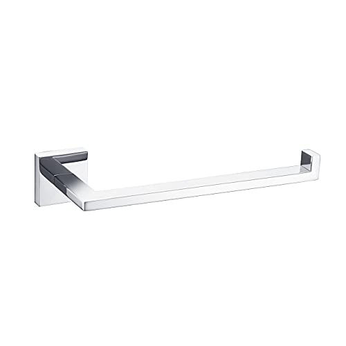 Miyili Towel Ring Bathroom Hand Towel Holder Square Style Towel Rack Wall Mounted Polished Stainless Steel, D06C - color: Polished Steel