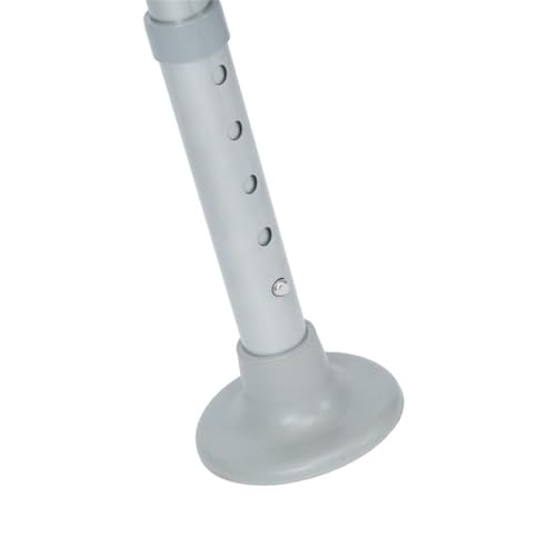 Pemberly Row Adjustable Toilet Safety Rail, Steel Frame with Gray Padded Handles, 23.5-27.25"W x 21.5"D x 26.25-30"H, Lightweight, Suction Cup Feet, Tool-Free Assembly, Elderly or Disabled Use