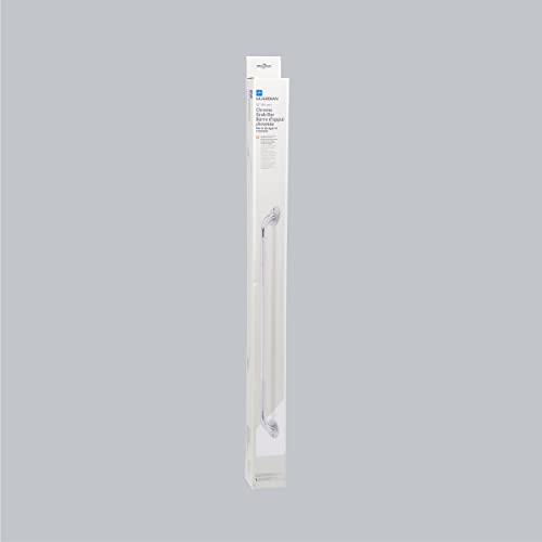 Medline Knurled Chrome 32” Grab Bar for Shower & Bathtub, Independence & Ease of Movement — For Elderly, Handicapped or Seniors, 300 lb. Capacity, 1 Bar - size: 32"