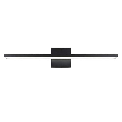 Ralbay 24inch Modern LED Black Vanity Light Frosted Aluminum for Bathroom Vanity Lighting Fixtures Cool White 6000K - color: Black, size: 24 inch