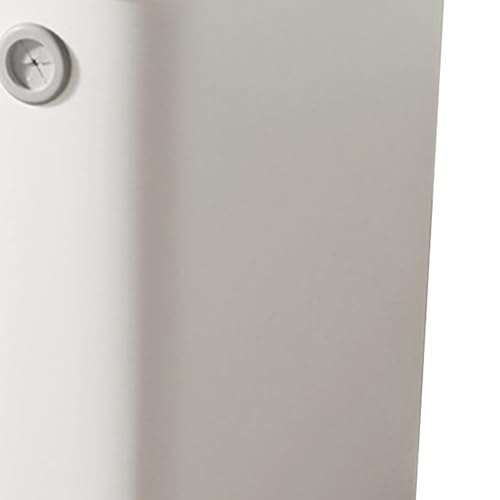 Tyenaza Small Trash Can, Plastic Wastebasket Slim Open Top Garbage Container Bin for Narrow Spaces Bedroom, Office, Living Room, Laundry,Toilet (White) - color: White