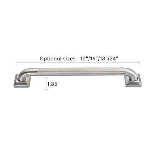 joyrain 500lb Capacity Stainless Steel Grab Bar - Heavy Duty Bathroom Safety Rail for Elderly, Anti-Slip Shower Handle, ADA Compliant (Knurling, 16 inch) - color: Knurling, size: 16 inch