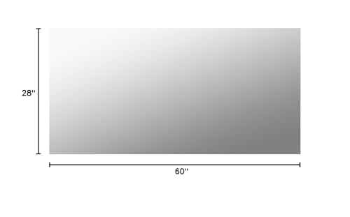 Frameless Wall Mirror 60"x28" Bathroom Vanity Mirror Shatterproof | Modern Wall Mount Mirror, Horizontal & Vertical, Rectangle Mirror for Over Sink, Living Room, Bedroom - size: 60"L x 28"W