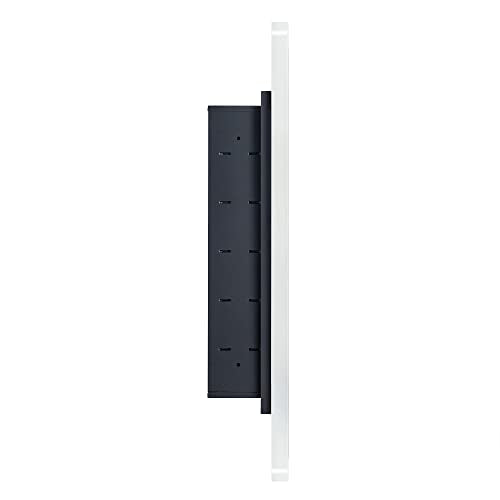 Chrome Oval Recessed Bathroom Medicine Cabinet with Mirror Stainless Steel Metal Framed Oblong Pill Shaped Bathroom Cabinet with Mirror 16x33'' - color: Chrome