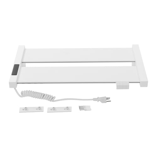 Towel Warmers for Bathroom, Wall Mounted Heated Towel Rack with Timer & Temperature Control, LED Touch Screen, Waterproof Aluminum Electric Towel Warmer Rack (White)