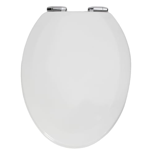 Design House Dalton Elongated Toilet Seat, White | Surface, Traditional, Wood, Hardware, 544288 - color: White