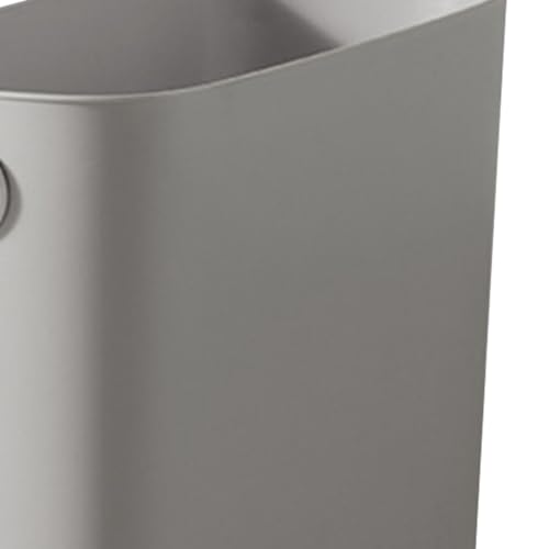 Tyenaza Small Trash Can, Plastic Wastebasket Slim Open Top Garbage Container Bin for Narrow Spaces Bedroom, Office, Living Room, Laundry,Toilet (Gery) - color: Gery