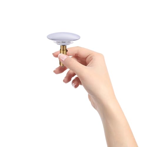 Cabilock Universal Bathtub Drain Stopper | 69mm Brass Pop Up Tub Stopper and Sink Plug Replacement | Bathroom Basin Water Catch Cover with Hair Strainer Filter, Easy to Install and Clean