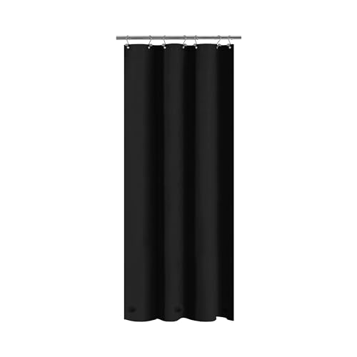 Barossa Design Black Stall Shower Curtain Liner 36" W x 72" H | Waterproof PEVA, 3 Bottom Magnets, Metal Grommets, Lightweight Plastic Shower Liner 36x72 Inches for Small Bathroom Stall - color: Black, size: 36"W x 72"L (Pack of 1)