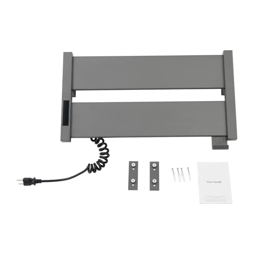 Towel Warmers for Bathroom, Wall Mounted Heated Towel Rack with Timer & Temperature Control, LED Touch Screen, Waterproof Aluminum Electric Towel Warmer Rack (Grey)