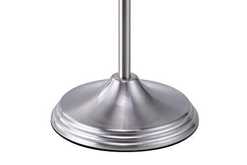SunnyPoint Bathroom Free Standing Toilet Tissue Paper Roll Holder Stand with Reserve Function, Satin Nickel - color: Satin Nickel