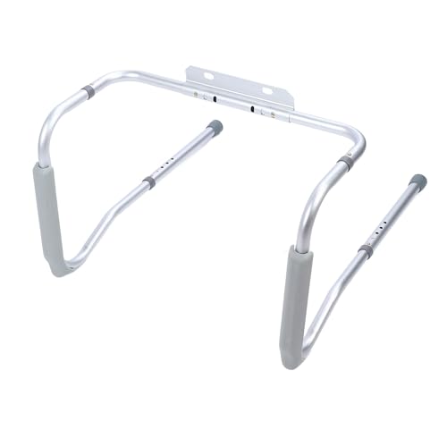 Aramox Bathroom Toilet Guardrail Aluminum Alloy Toilet Safety Frame 5 Level Height and Width Adjustable 220 Lb Support for Elderly Disabled Pregnant Women Recovery Use