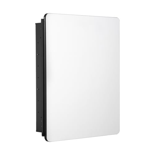VEVOR Medicine Cabinet, 24 x 30 inch, Medicine Cabinet for Bathroom with Mirror, Aluminum Frame Bathroom Wall Cabinet, 2-Layer Adjustable Shelves, Recessed & Wall-Mounted Installation - size: 24x30in
