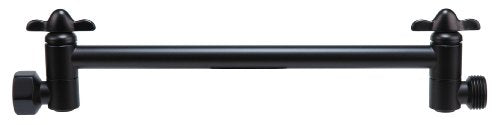 8" Shower Arm Extension, Adjustable Height and Angle Oil Rubbed Bronze Finish - By PlumbUSA