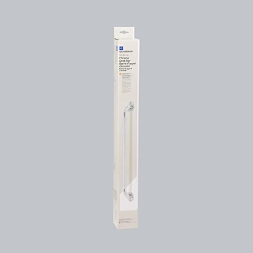 Medline Knurled Chrome 24” Grab Bar for Shower & Bathtub, Independence & Ease of Movement — for Elderly, Handicapped or Seniors, 300 lb. Capacity, 1 Bar - size: 24"
