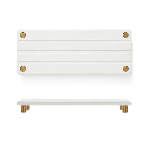 Instant Dry Sink Caddy Kitchen Sink Organizer, Quick Drying Diatomaceous Earth Stone Sink Tray Sponge Holder Soap Dish, Bathroom Countertop Vanity Dispenser Toothbrush, Gold White, 10" x 4" - color: 1. Gold - White, size: 10" x 4" x 1"