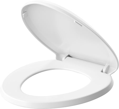 PROFLO PFTSEC1000 Round Closed-Front Toilet Seat with Easy Clean and Quick Release - White