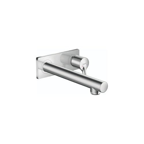 hansgrohe Talis S Modern Premium Easy Clean 1 2-Hole Wall Mounted Bathroom Faucet in Chrome, 72111001 - color: Chrome