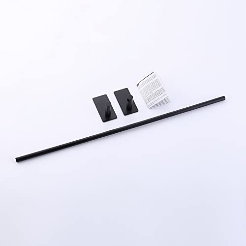 KES Bathroom Towel Bar Usable Length 24-Inch Adhesive Hand Towel Holder No Drill Wall Mounted SUS 304 Stainless Steel Matte Black, A7000S60B-BK - color: Matte Black, size: 23.6-Inch