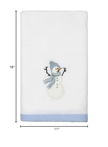 Avanti Linens - Fingertip Towel, 100% Cotton Velour, Holiday Decor, Set of Four (Frosty Friends Collection) - size: 4 Pack