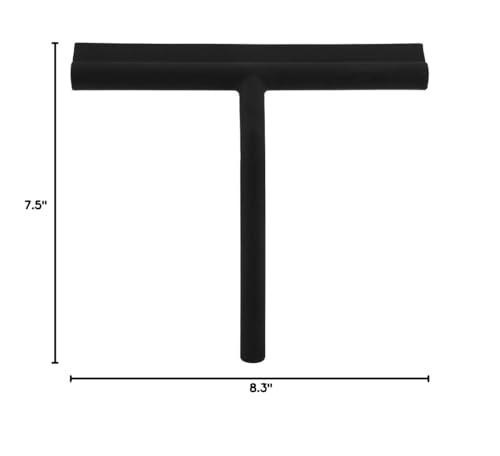 Squeegee for Glass Doors, Rubber Squeegee Head and Stainless Steel Holder for Glass Doors, Bathroom, Shower Doors, Mirrors, Tiles, and Car Windows