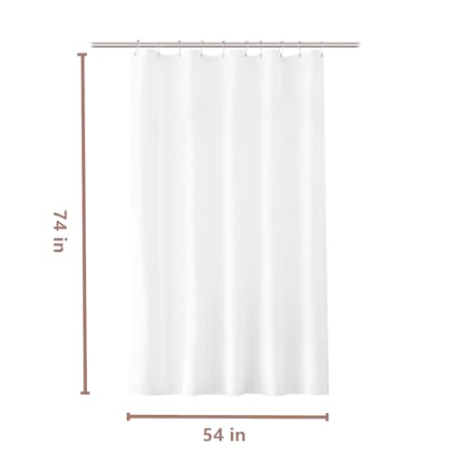 Felisa Stall Fabric Shower Curtain Liner with 3 Magnets,54 x 74 inche Hotel Quality & Soft Cloth Shower Curtain,Washable White Shower Curtain Liner for Bathroom - size: 54"W x 74"L (Pack of 1)