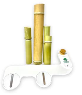 Bidet Attachment for Toilet Seat - Non Electric, Ultra-Slim, Detachable, Self-Cleaning, Real Bamboo Knob, Adjustable Water Pressure and Angle Controls - Easy Home Installation