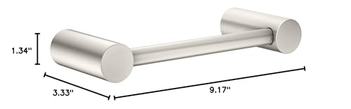 Moen YB0486BN Align 9-Inch Modern Hand -Towel Bar, Brushed Nickel