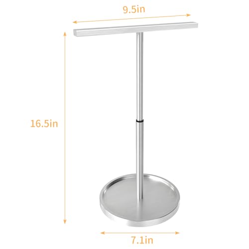 STWWO Hand Towel Holder Stand, Countertop Hand Towel Stand for Bathroom Kitchen, T-Shape Adjustable Hand Towel Holder, Brushed Nickel - color: Brushed Nickel