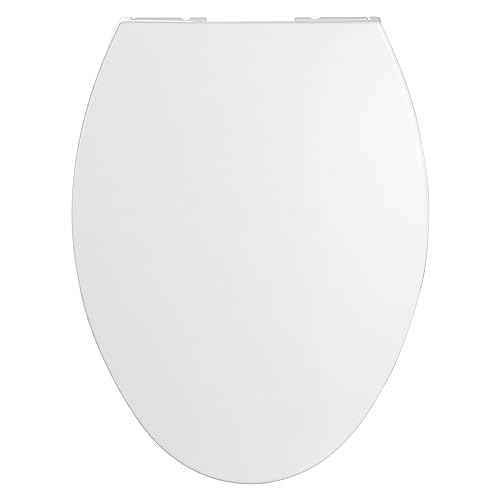Elongated Toilet Seat For HOROW T0338W Series, Soft Closing Seat & Quick Release, Plastic