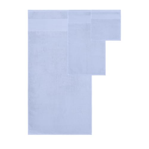 Modern Threads Air Cloud 6-Piece Towel Set - 100% Zero-Twist Cotton, 500 GSM, Quick Dry & Plush, Blue - color: Blue, size: 6 Pcs Towel Set