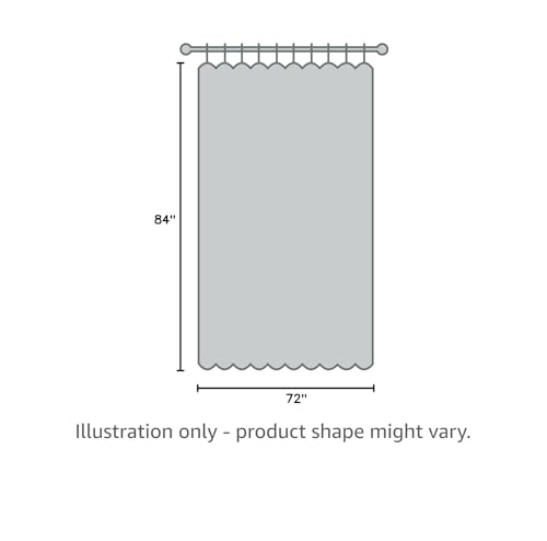 EurCross Extra Wide Shower Curtain Liner 84 x 72inch, Weighted Bottom Solid White Fabric Bathroom Shower Curtain with 14 Metal Grommets - color: White, size: 84"W x 72"L (Pack of 1)