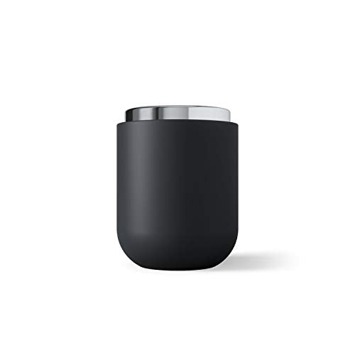 Umbra, Black Junip Resin Amenity Canister with Lid, Chrome - color: Black, style: Canister