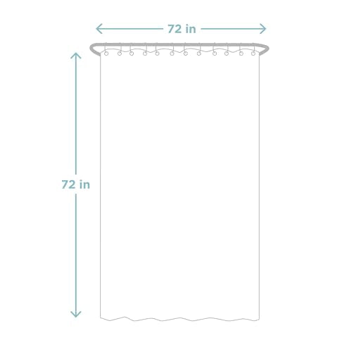 Zenna Home Clear Shower Curtain Liner, Super Heavyweight Transparent Liner for Showers and Bathtubs with Rustproof Grommets, 10-Gauge Vinyl, 72 x 72 Inches - size: 72"W x 72"L (Pack of 1)