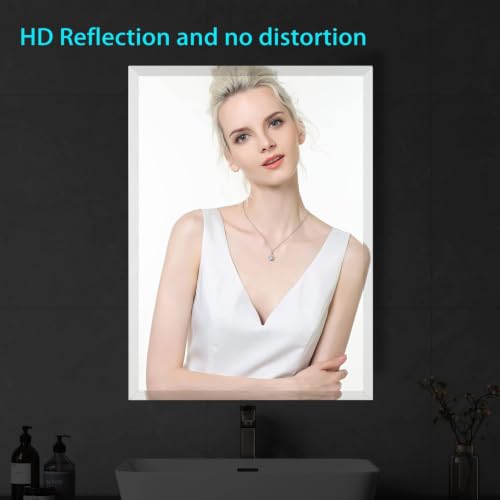 18x24 Frameless Rectangular Bathroom Vanity Mirror | 0.8-Inch Beveled Edge - color: Rectangular, size: 18"L x 24"W