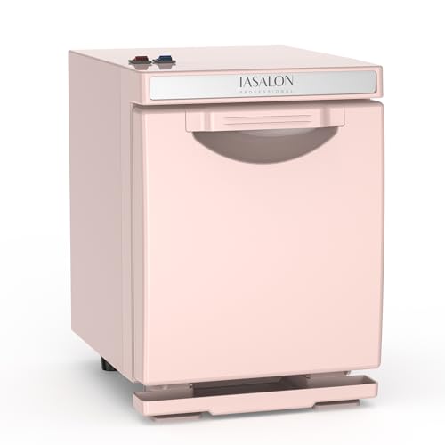 TASALON 5L Hot Towel Warmer Cabinet, Aluminum Inner Chamber - Pink | Removable tray, fast heating, compact 5L size, ideal for spa, salon, esthetician & massage use, pink finish - color: Pink