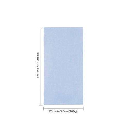 Xinrjojo Blue Microfiber Quick Dry Bath Towel Super Soft Plush Highly Absorbent (1 Pack) - color: Blue