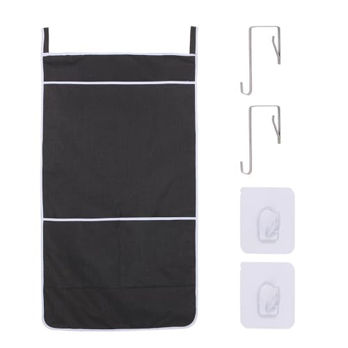 Black Hanging Laundry Hamper Bag, XL Door Hanging Hamper with Large Openging Laundry Hamper Storage Bag Large Size 36X22 Inch, Over Door Hamper