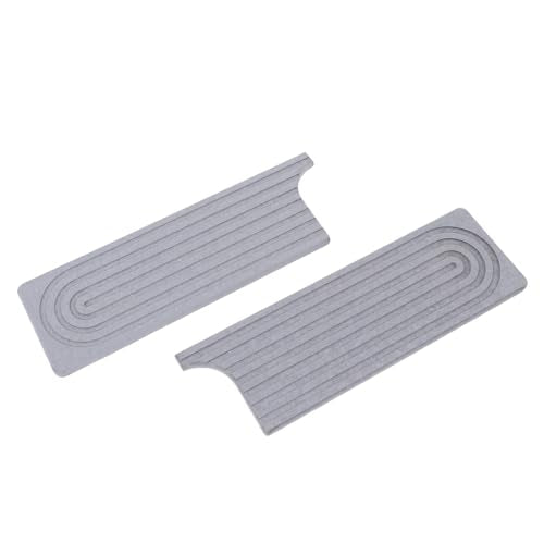 Quick Dry Porous Diatomite Faucet Mat for Kitchen Bathroom Countertop Protector with Non-Slip Feet, 23.6x3.9 Inches (Dark Grey) - color: Dark Grey