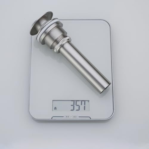 Bathroom Sink Drain With Overflow and Without Overflow Vessel Sink Lavatory Vanity Dual Use Pop Up Drain Stopper,All Metal Rustproof Brass and 304 Stainless Steel,Brushed Nickel - color: Brushed Nickel